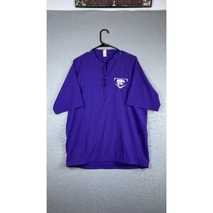 Kansas State Wildcats Shirt Mens Medium Purple NCAA Baseball BAW 1/4 Zip